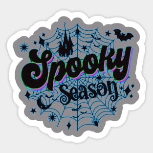 Spooky Season Neon Spiderweb Sticker